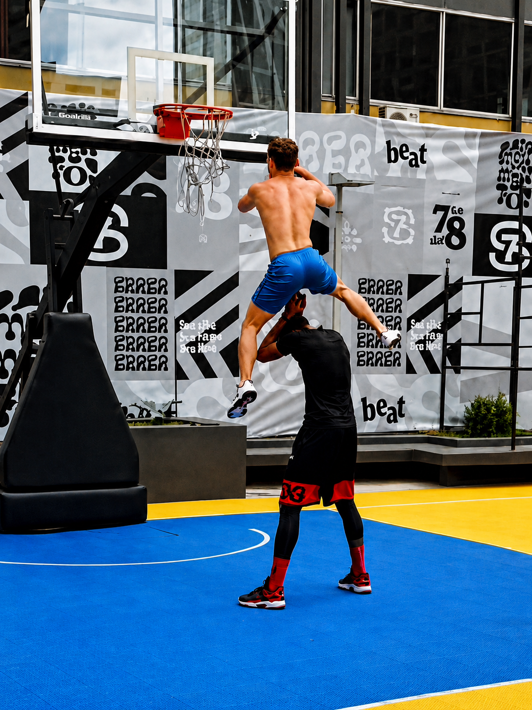 Treino de impulsão no basquete